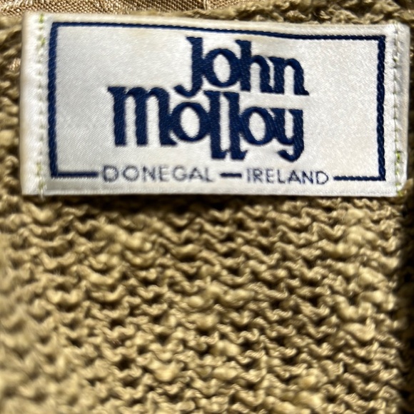 John Molloy Ireland Donegal Knit Linen and Cotton Cardigan Size Large Lagenlook - Picture 8 of 9